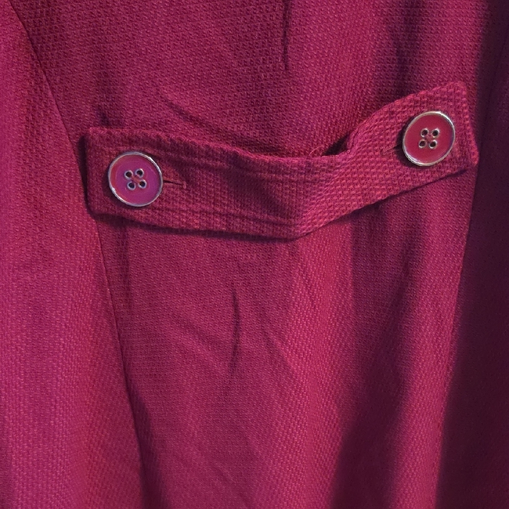 Dialogue Plum Textured Button-Front Jacket - Picture 8 of 10